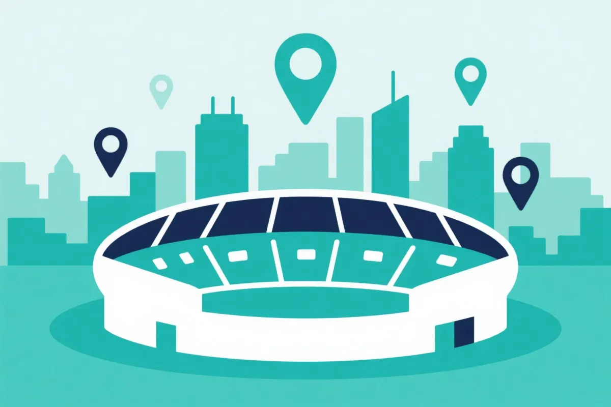 城市与场馆的信息导航示意图